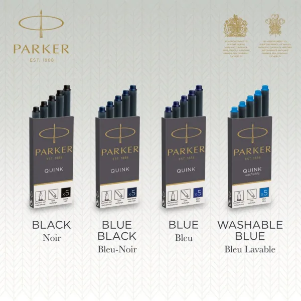 Картриджи Parker Quink 5 шт черный блистер (11 416BK) - Фото 4