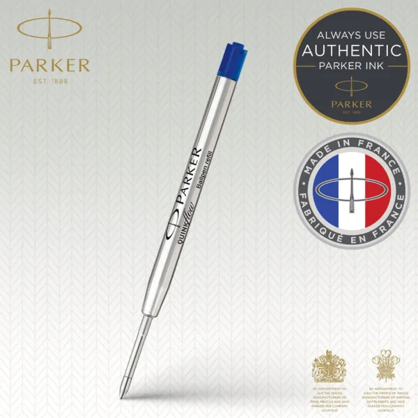 Стержень шариковый Parker QuinkFlow синий M 1,0 блистер 10 шт (10 232BLU10) - Фото 1