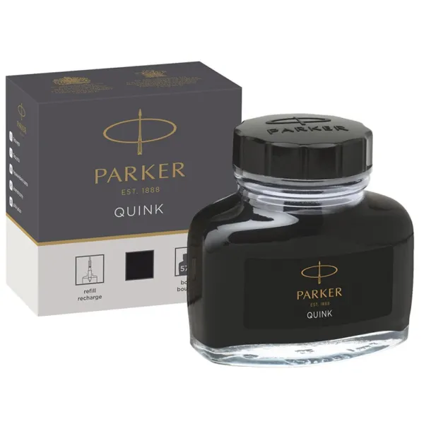 Чернила Parker Quink 57 мл черные (11 010BK) - Фото 5