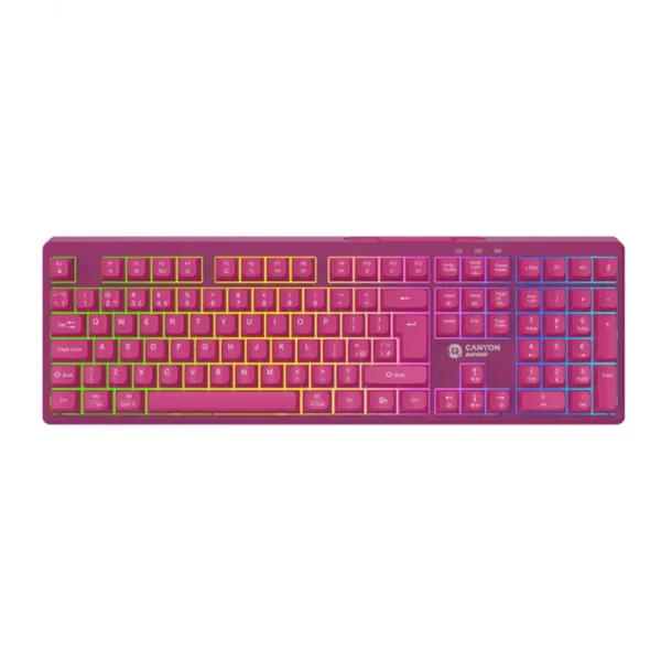 Клавіатура ігрова USB, BT, 2,4 WL, батарея 2000 мАч, RGB, Canyon (CND-SKBW2) - Фото 9