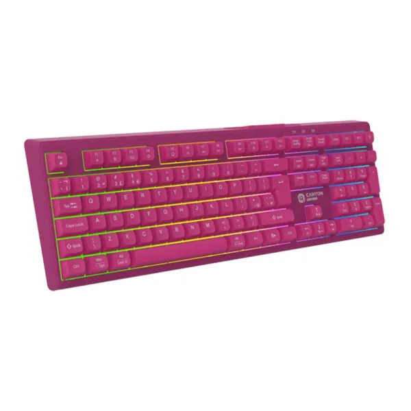 Клавіатура ігрова USB, BT, 2,4 WL, батарея 2000 мАч, RGB, Canyon (CND-SKBW2) - Фото 2