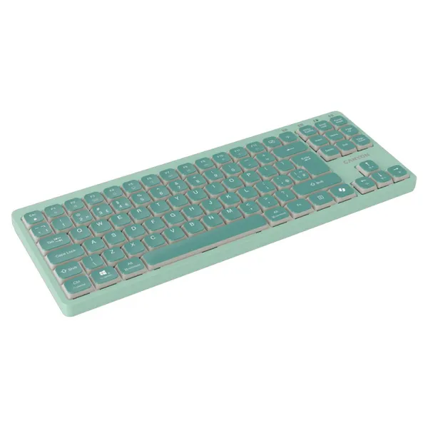 Клавиатура USB OnType 10 Low Profile зеленая Canyon (CNS-HKB10GR) - Фото 1