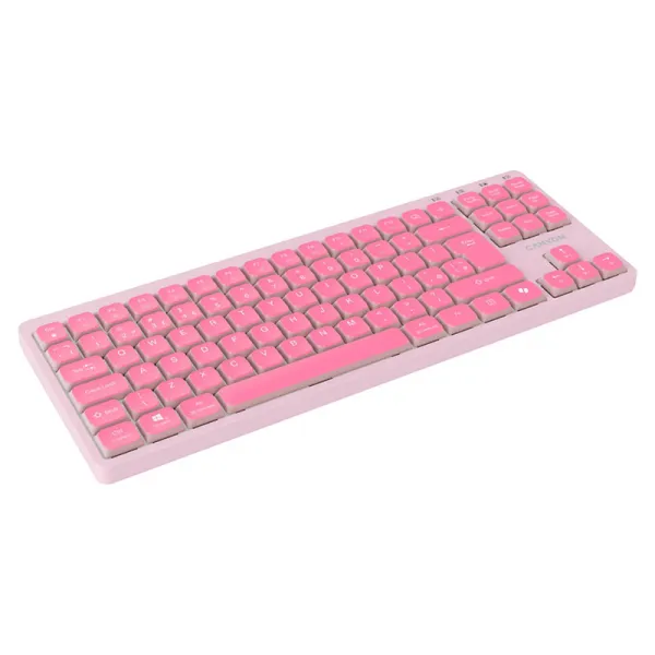 Клавиатура USB OnType 10 Low Profile розовая Canyon (CNS-HKB10P) - Фото 3