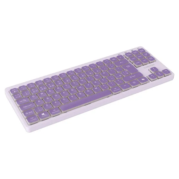 Клавиатура USB OnType 10 Low Profile фиолетовая Canyon (CNS-HKB10V) - Фото 1