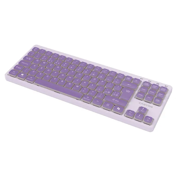 Клавиатура USB OnType 10 Low Profile фиолетовая Canyon (CNS-HKB10V) - Фото 3