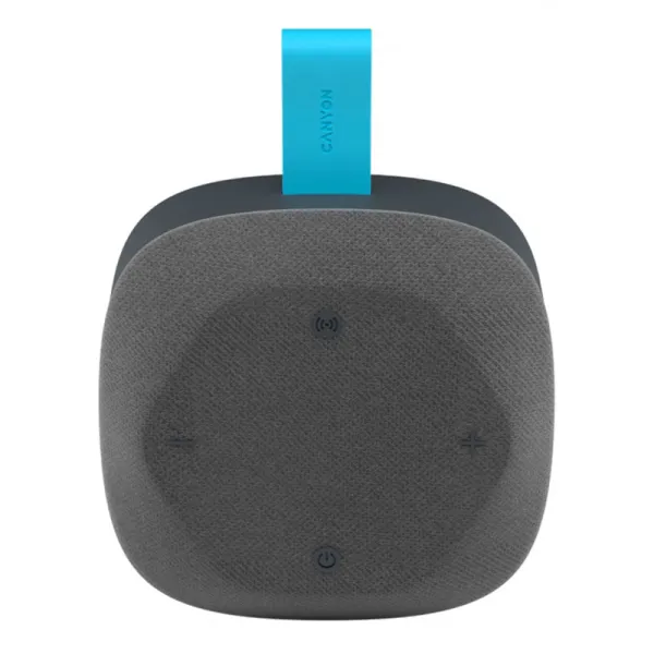 Колонка портативная беспроводная Hexagon 10 TWS 8W IPX5 серо-голубая Canyon (CNE-CBTSP10GB) - Фото 4