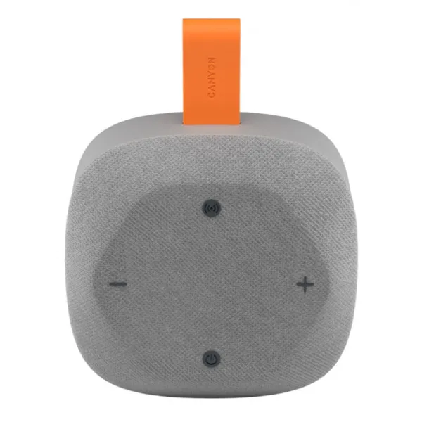 Колонка портативна бездротова Hexagon 10 TWS 8W IPX5 сіро-помаранчева Canyon (CNE-CBTSP10GO) - Фото 7