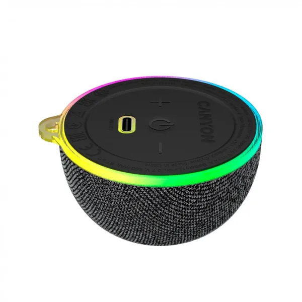 Колонка портативна бездротова Magnetic BT OnMove 13 5W чорна Canyon (CNE-CBTSP13B) - Фото 11