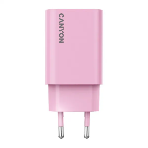 Пристрій зарядний onCharge 30CL Max Power 30W 1xPD EU рожевий Canyon (CNE-CHA30CLPK) - Фото 2