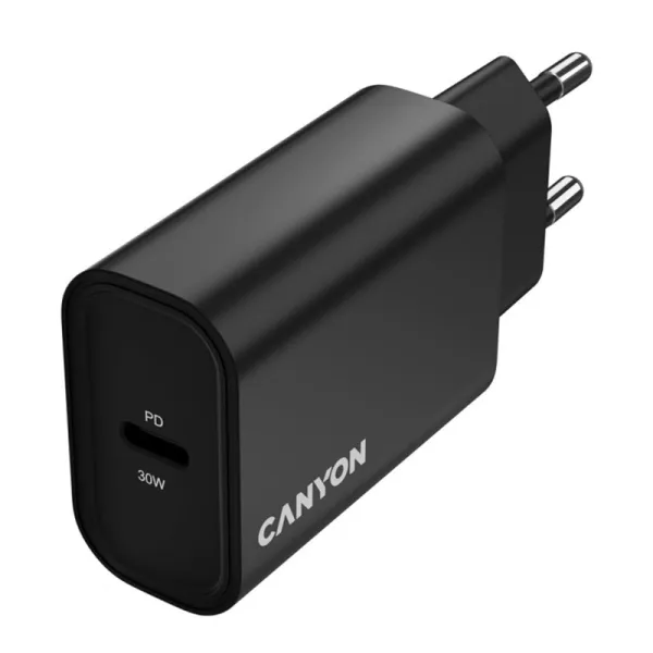 Устройство зарядное onCharge 30CL Max Power 30W 1xPD EU черное Canyon (CNE-CHA30CLB) - Фото 4