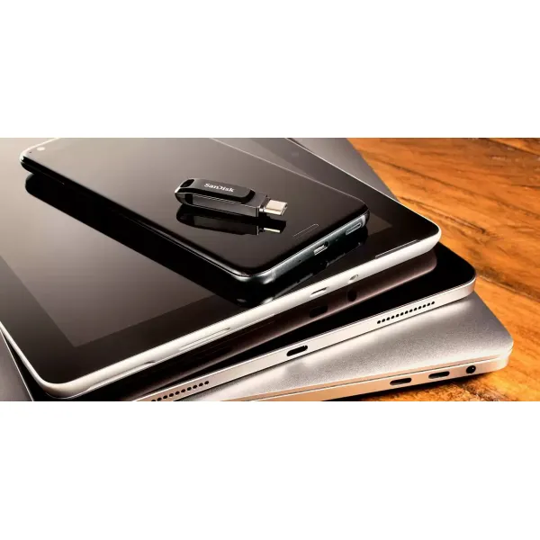 Накопитель USB 3.1 Type-A + Type-C 512GB Ultra Dual Drive Go, чёрный SanDisk (SDDDC3-512G-G46) - Фото 2