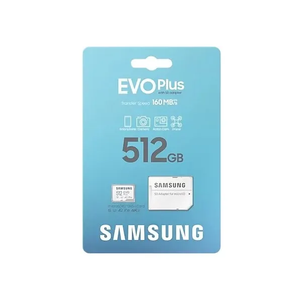 Карта пам'яті 256GB microSDXC C10 UHS-I R130MB/s Evo Plus + SD Samsung (MB-MC512SA/EU) - Фото 7