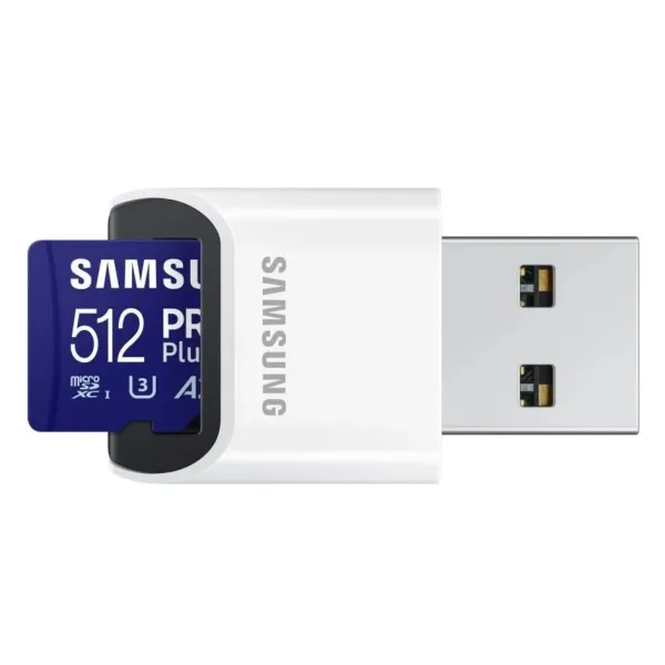 Карта памяти 512GB microSDXC C10 UHS-I R180MB/s PRO Plus + SD Samsung (MB-MD512SB/WW) - Фото 3