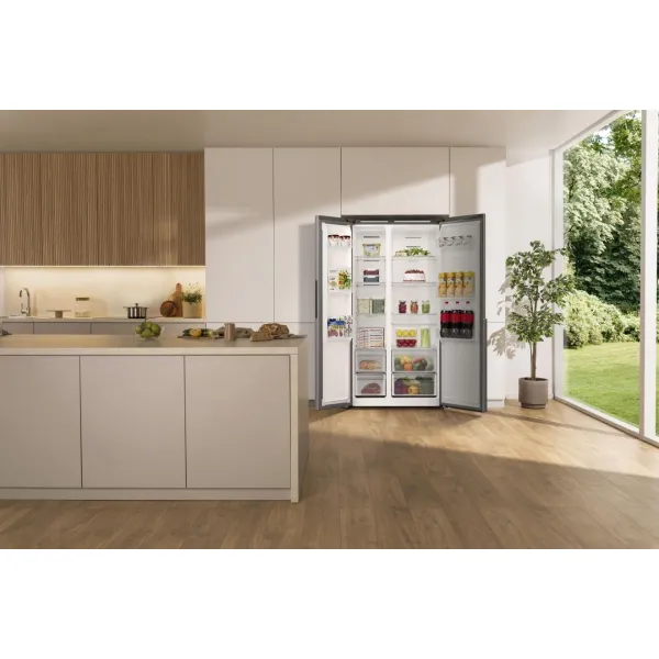 Холодильник 179х62х91, 347/197л, А+, NF+, инв., нерж Gorenje (NRS917E41X) - Фото 1