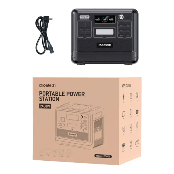 Станция зарядная 2400W с функцией ИБП Choetech (BS008-BQB) - Фото 9