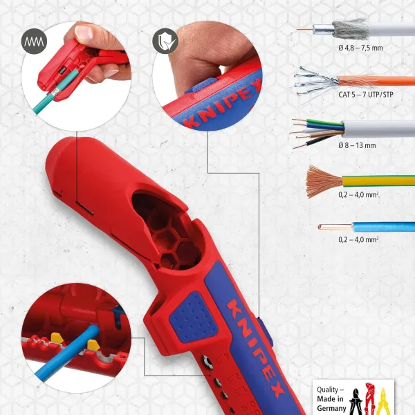 Съемник изоляции KNIPEX (16-95-01-SB) - Фото 1