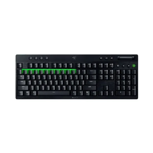 Клавиатура USB-A/WL/BT механическая RGB, BlackWidow V4 Low-profile HyperSpeed, Green Switch, EN, чёрная Razer (RZ03-05270100-R3M1) - Фото 2