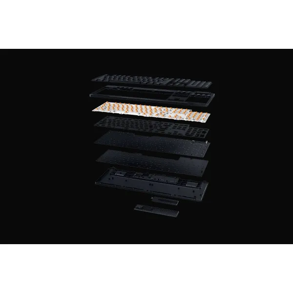 Клавиатура USB-A/WL/BT механическая RGB, BlackWidow V4 Low-profile HyperSpeed, Green Switch, EN, чёрная Razer (RZ03-05270100-R3M1) - Фото 7