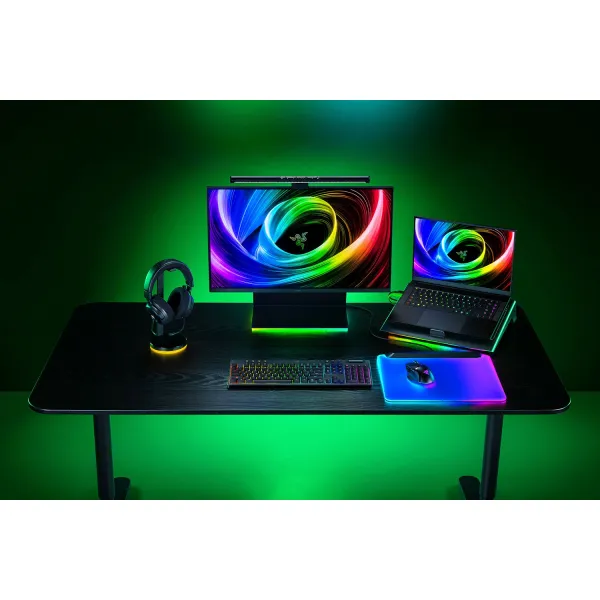 Клавиатура USB-A/WL/BT механическая RGB, BlackWidow V4 Low-profile HyperSpeed, Green Switch, EN, чёрная Razer (RZ03-05270100-R3M1) - Фото 10