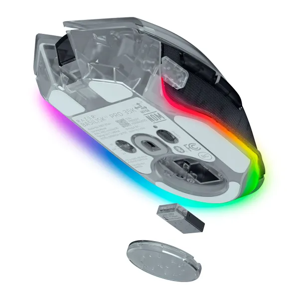 Миша USB-A/WL/BT RGB, Basilisk V3 Pro 35K, Phantom White Ed. Razer (RZ01-05240400-R3G1) - Фото 1