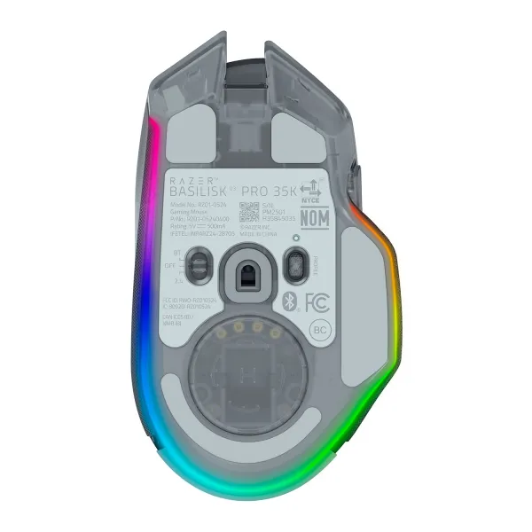 Миша USB-A/WL/BT RGB, Basilisk V3 Pro 35K, Phantom White Ed. Razer (RZ01-05240400-R3G1) - Фото 3