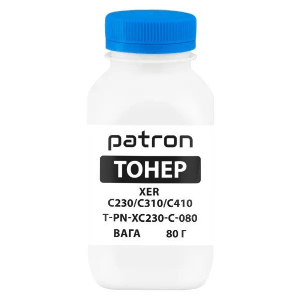 Тонер XER C230/C310/C410 флакон, 80 г, голубой Patron (PN-XC230-C-080) - Фото 4