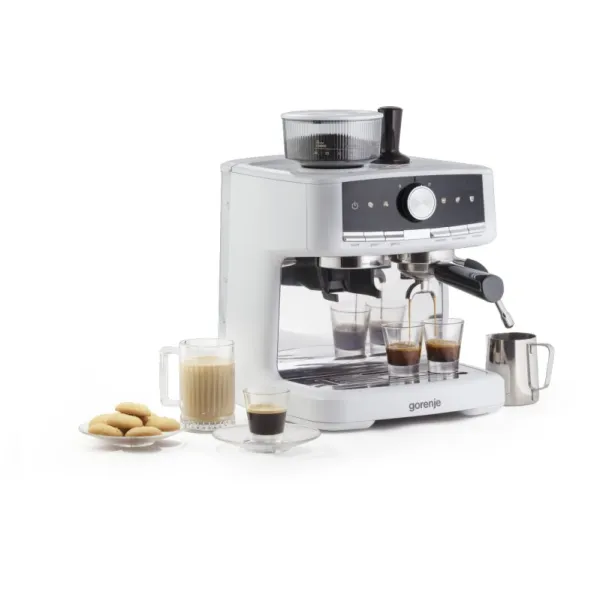 Кофеварка рожковая 2.5л белый Gorenje (GSACM20W) - Фото 2