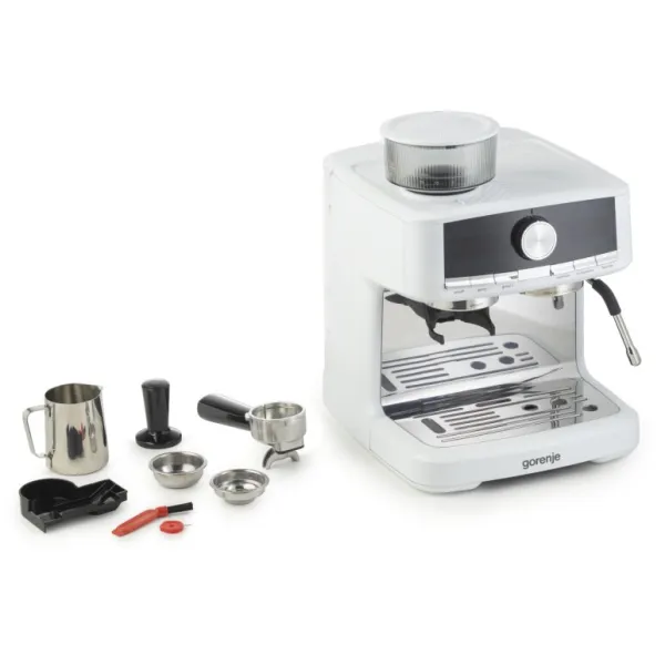 Кофеварка рожковая 2.5л белый Gorenje (GSACM20W) - Фото 3