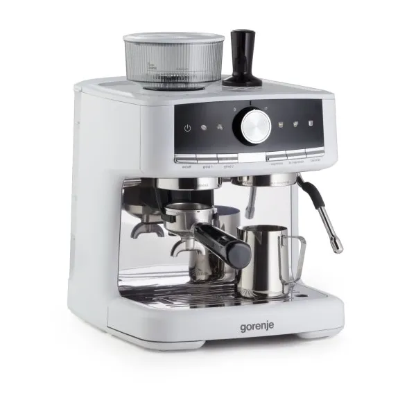 Кофеварка рожковая 2.5л белый Gorenje (GSACM20W) - Фото 4