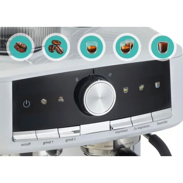 Кофеварка рожковая 2.5л белый Gorenje (GSACM20W) - Фото 9