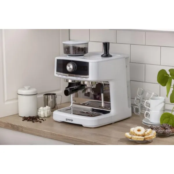 Кофеварка рожковая 2.5л белый Gorenje (GSACM20W) - Фото 19