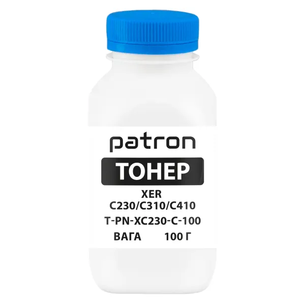 Тонер XER C230/C310/C410 флакон, 100 г, голубой Patron (PN-XC230-C-100) - Фото 5