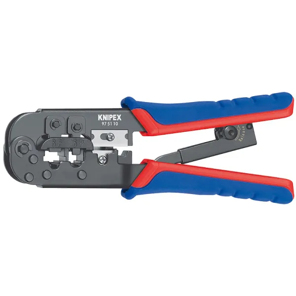 Инструмент обжимной многофункциональный, RJ45/RJ11/RJ12 Knipex (97-51-10)