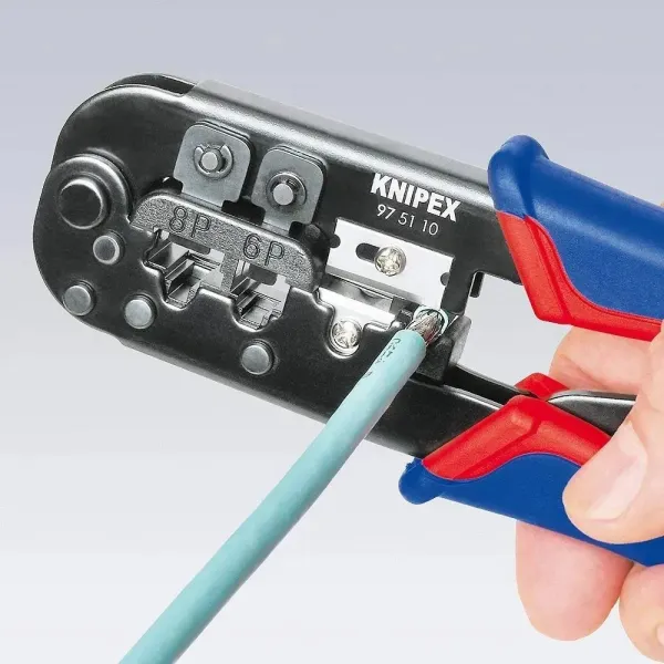Инструмент обжимной многофункциональный, RJ45/RJ11/RJ12 Knipex (97-51-10) - Фото 2