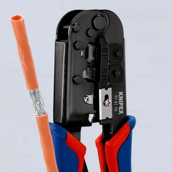 Инструмент обжимной многофункциональный, RJ45/RJ11/RJ12 Knipex (97-51-10) - Фото 3