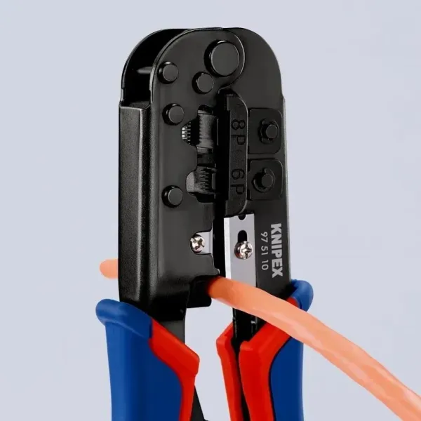 Инструмент обжимной многофункциональный, RJ45/RJ11/RJ12 Knipex (97-51-10) - Фото 4