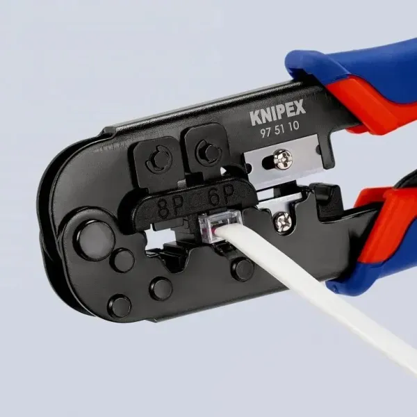 Инструмент обжимной многофункциональный, RJ45/RJ11/RJ12 Knipex (97-51-10) - Фото 5