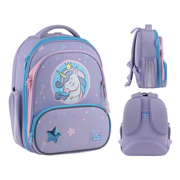 Рюкзак шкільний підлітковий GoPack Education каркасний 597M-3 Fairytale Unicorn (GO25-597M-3) - Фото 3