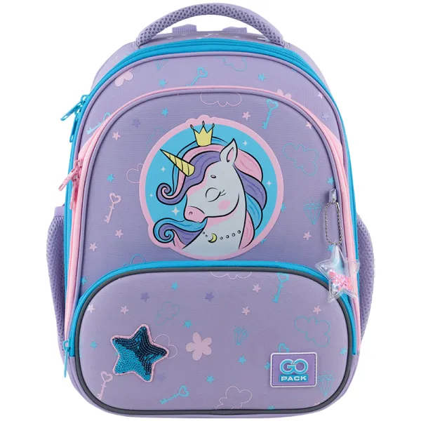 Рюкзак шкільний підлітковий GoPack Education каркасний 597M-3 Fairytale Unicorn (GO25-597M-3) - Фото 2