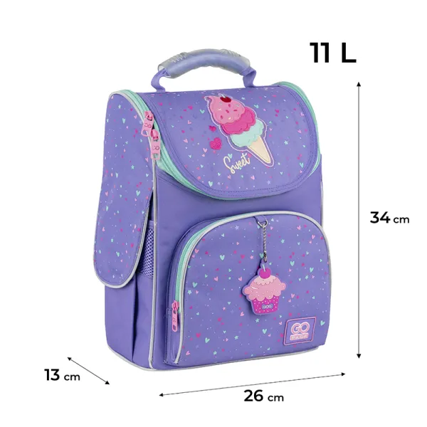 Рюкзак шкільний підлітковий GoPack Education каркасний 5001S-2 Summer Ice Cream (GO25-5001S-2) - Фото 1