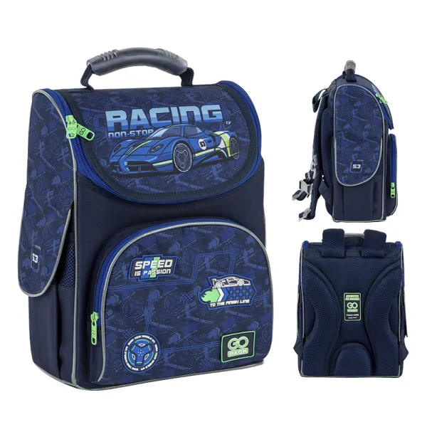Рюкзак школьный подростковый GoPack Education каркасний 5001S-6 Racing (GO25-5001S-6) - Фото 5