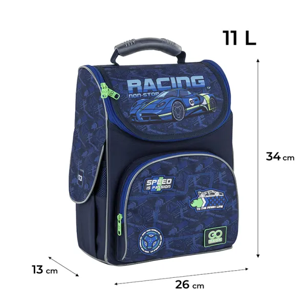 Рюкзак шкільний підлітковий GoPack Education каркасний 5001S-6 Racing (GO25-5001S-6) - Фото 1