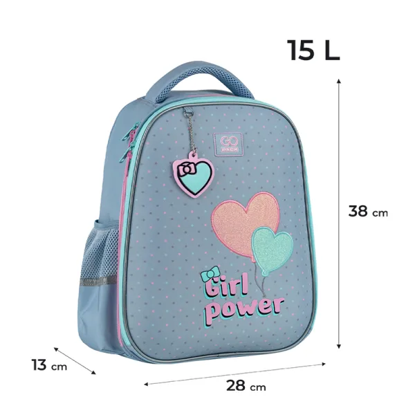 Рюкзак шкільний підлітковий GoPack Education напівкаркасний 165M Girl Power (GO25-165M-1) - Фото 1