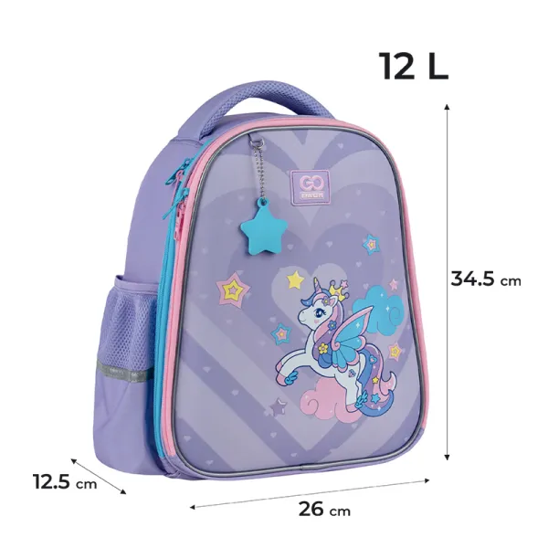 Рюкзак шкільний підлітковий GoPack Education напівкаркасний 165S Cute Pony (GO25-165S-1) - Фото 1