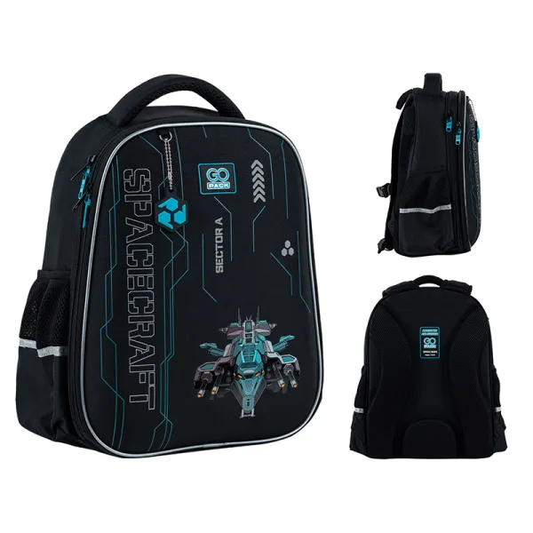 Рюкзак школьный подростковый GoPack Education полукаркасный 165M Spacecraft (GO25-165M-5) - Фото 1