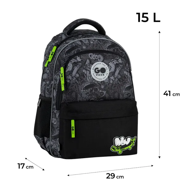 Рюкзак шкільний підлітковий GoPack Education 182M Wow Skate (GO26-182M-7) - Фото 1