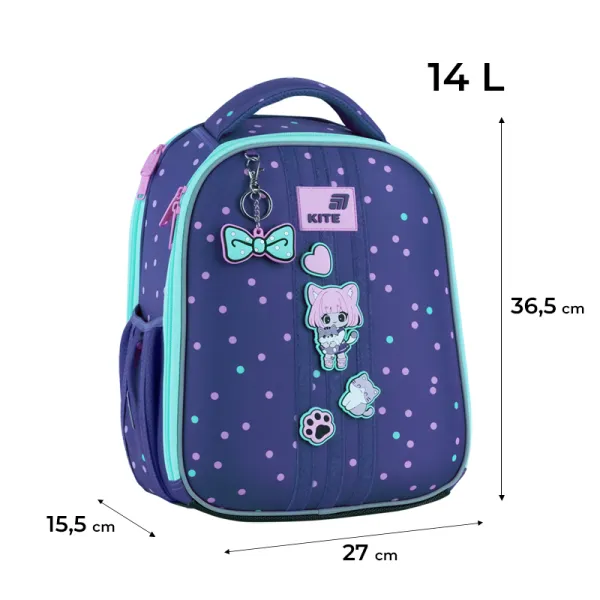 Рюкзак школьный подростковый Kite Education каркасный 555 Be Friends (K26-555S-3) - Фото 2
