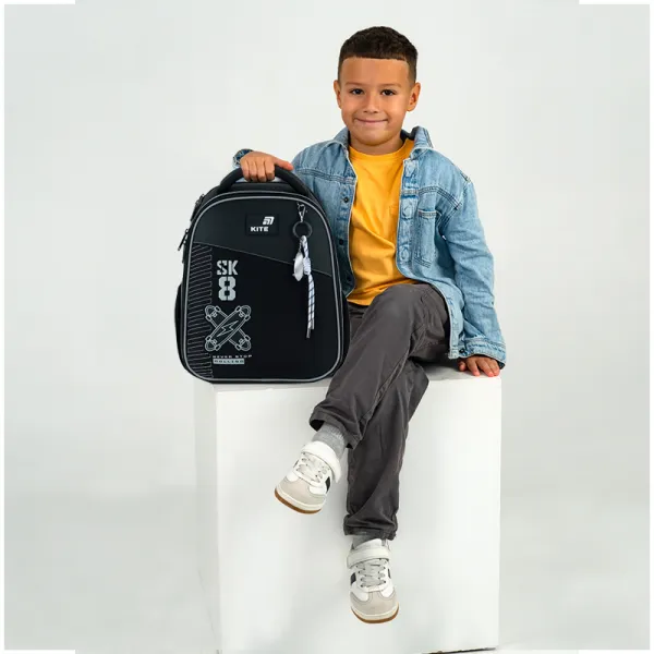 Рюкзак школьный подростковый Kite Education каркасный 555 Skate (K26-555S-7) - Фото 16