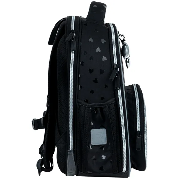 Рюкзак школьный подростковый Kite Education каркасный 556 Black&Silver (K26-556M-2) - Фото 3