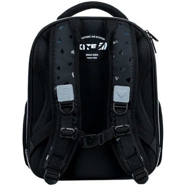 Рюкзак школьный подростковый Kite Education каркасный 556 Black&Silver (K26-556M-2) - Фото 5